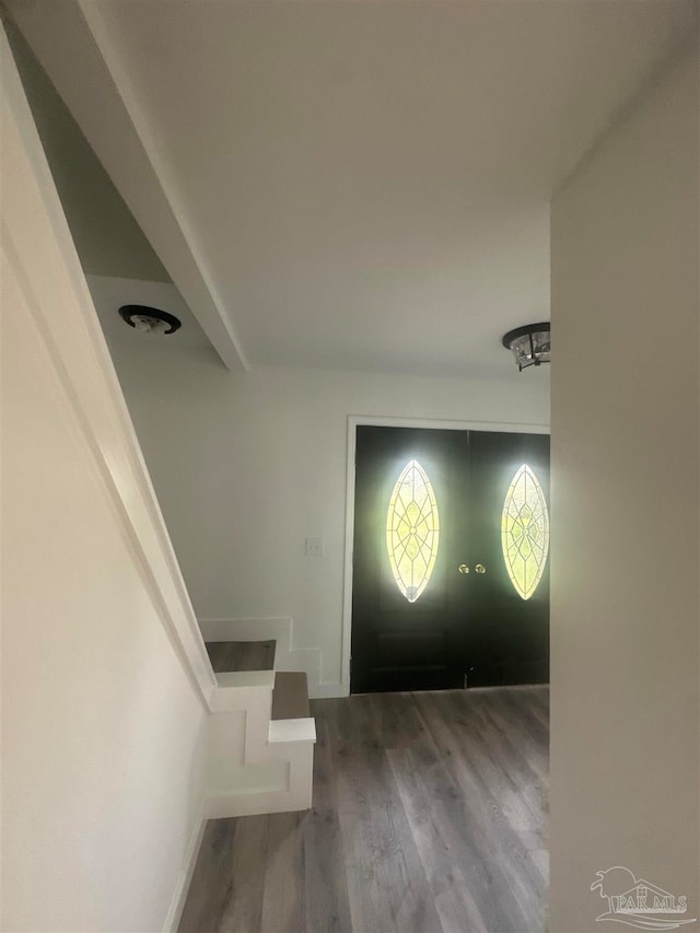 entrance foyer featuring hardwood / wood-style floors