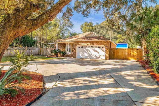 view of front facade with a garage