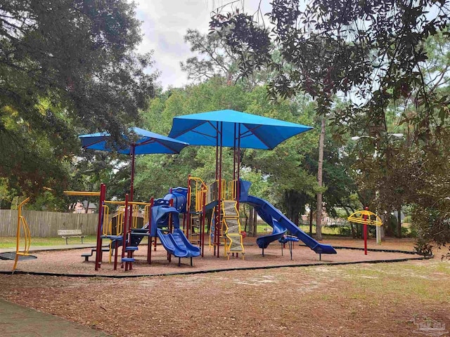 view of jungle gym