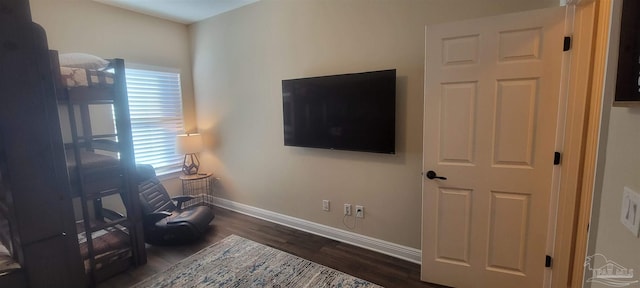 interior space featuring dark hardwood / wood-style flooring