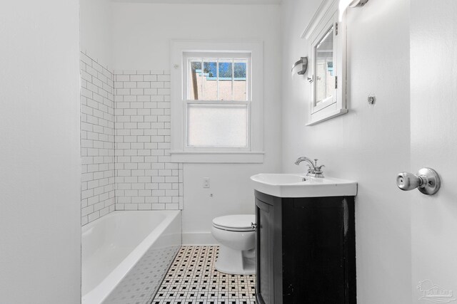 full bathroom featuring toilet and vanity