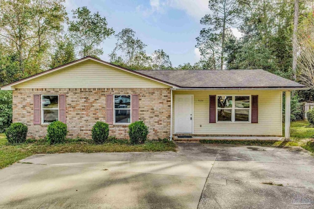 view of ranch-style home