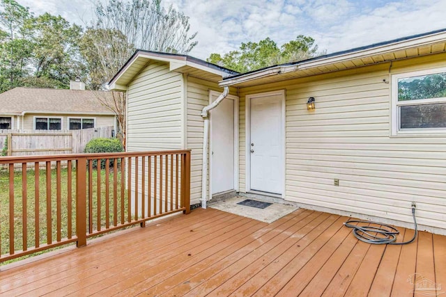 view of wooden deck