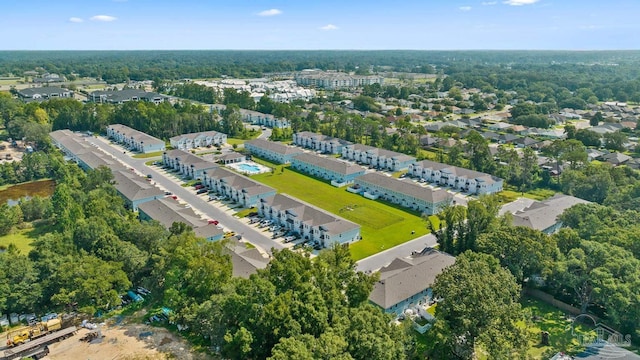 aerial view with a residential view