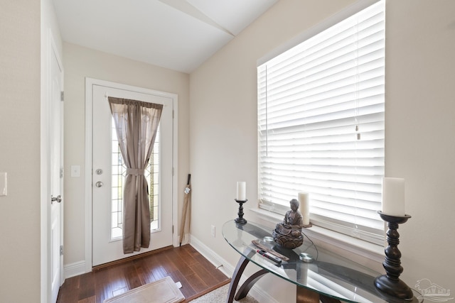 5183 Teresa Dr, Milton, FL 32583 - entryway featuring hardwood / wood-style floors and baseboards