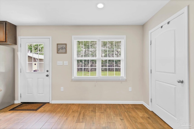 106 W Meadow Dr, Atmore, AL 36502 - foyer with light wood-type flooring and baseboards