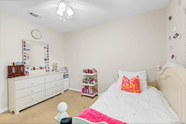 106 W Meadow Dr, Atmore, AL 36502 - bedroom featuring light colored carpet, baseboards, and ceiling fan