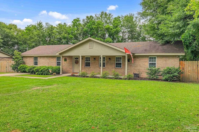 106 W Meadow Dr, Atmore, AL 36502 - ranch-style house with brick siding and covered porch