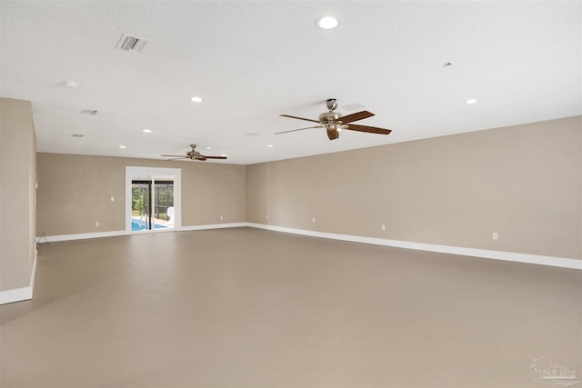 9852 Hillview Dr, Pensacola, FL 32514 - spare room with a ceiling fan, recessed lighting, and baseboards