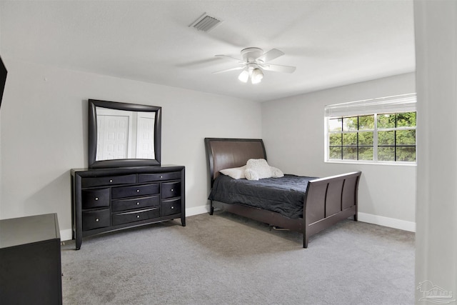 9852 Hillview Dr, Pensacola, FL 32514 - bedroom with carpet flooring, baseboards, and a ceiling fan