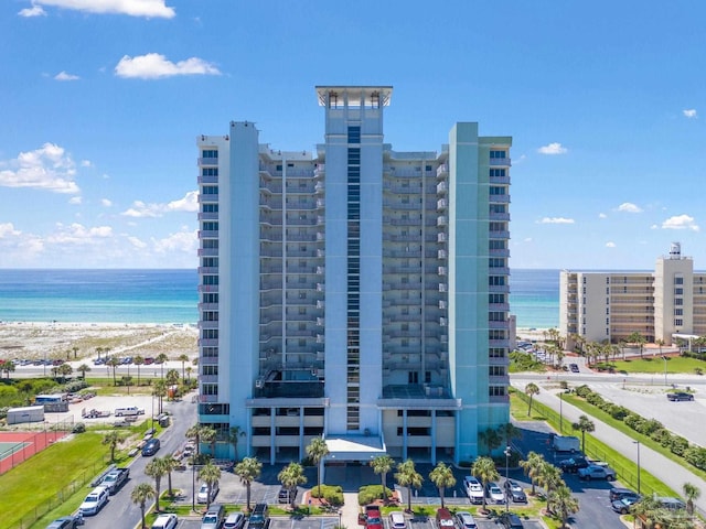 850 Ft Pickens Rd Unit 540, Pensacola Beach, FL 32561 - view of building exterior with a water view, a beach view, and a city view