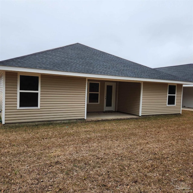 back of house with a patio area