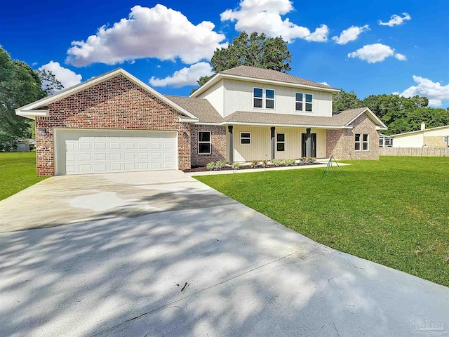 5773 Trevino Dr, Milton, FL 32570 - view of front facade featuring driveway, a garage, and brick siding
