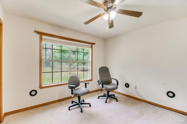 8206 Chumuckla Hwy, Pace, FL 32571 - office space with carpet flooring, baseboards, and ceiling fan
