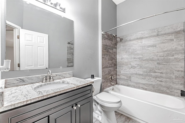 5773 Michael Dr, Milton, FL 32583 - bathroom featuring toilet, tub / shower combination, and vanity