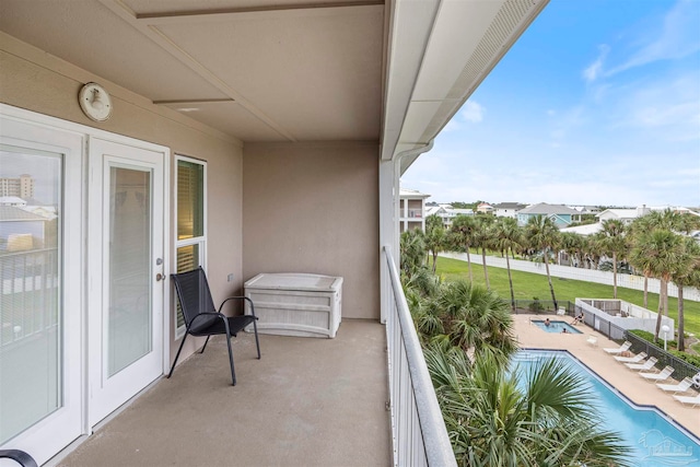 balcony with a patio