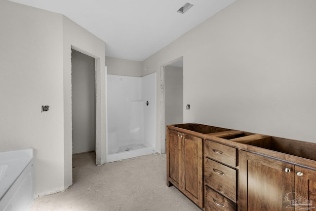 bathroom featuring a shower