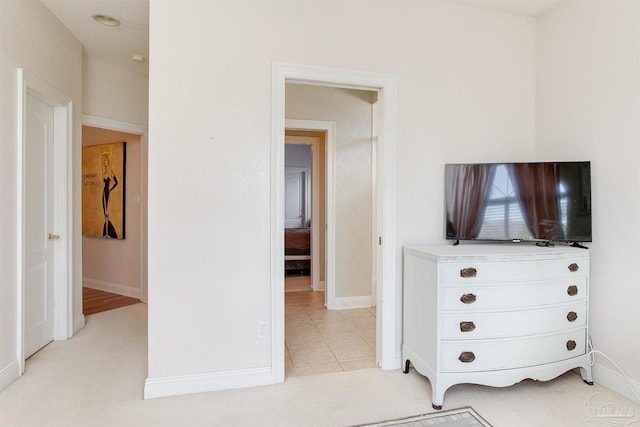 unfurnished bedroom with light tile patterned floors