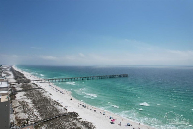 property view of water with a view of the beach