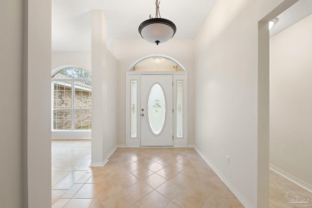 view of tiled entryway