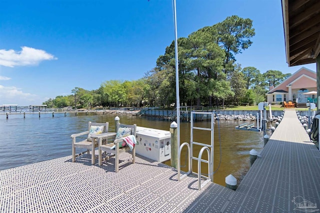 5136 Point Shores Ln, Gulf Breeze, FL 32563 - dock area featuring a water view