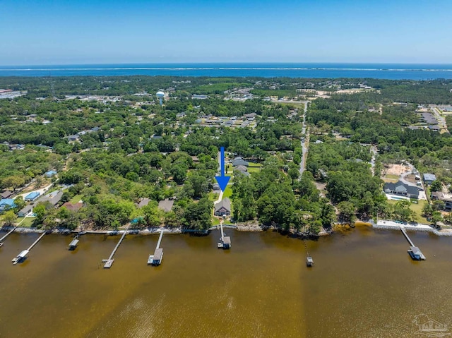 5136 Point Shores Ln, Gulf Breeze, FL 32563 - drone / aerial view featuring a water view