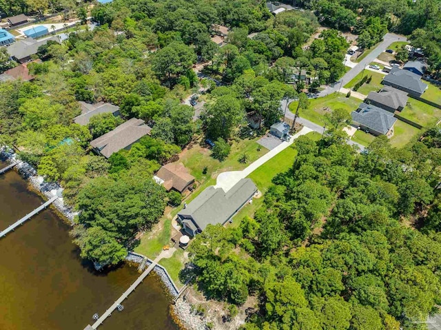 5136 Point Shores Ln, Gulf Breeze, FL 32563 - drone / aerial view with a water view and a residential view