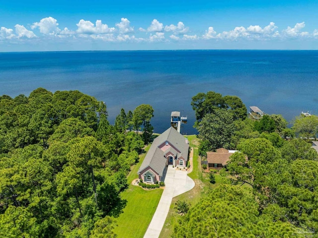 5136 Point Shores Ln, Gulf Breeze, FL 32563 - bird's eye view with a water view