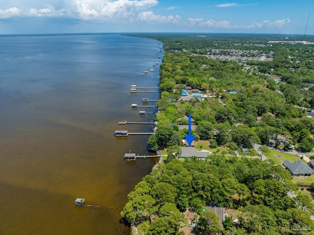 5136 Point Shores Ln, Gulf Breeze, FL 32563 - bird's eye view featuring a water view