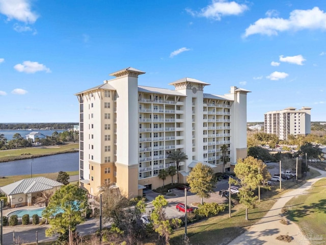 view of property featuring a water view