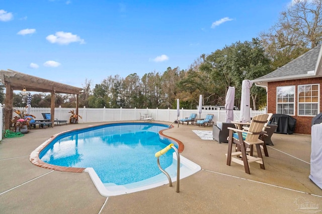 view of pool featuring a patio area