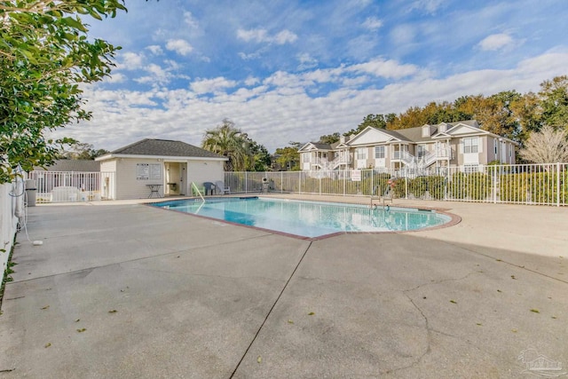 view of pool with a patio area