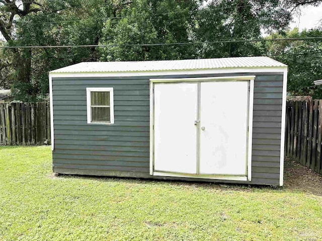 6910 Cornelius Ln, Pensacola, FL 32505 - view of shed featuring a fenced backyard