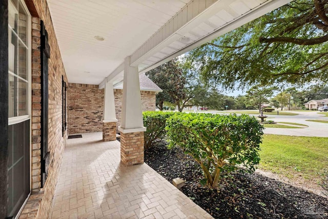 view of patio / terrace featuring covered porch