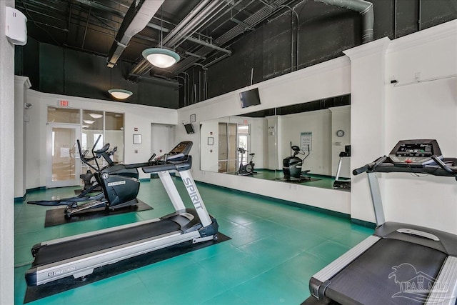 13599 Perdido Key Dr Unit T-2C, Perdido Key, FL 32507 - gym featuring a high ceiling
