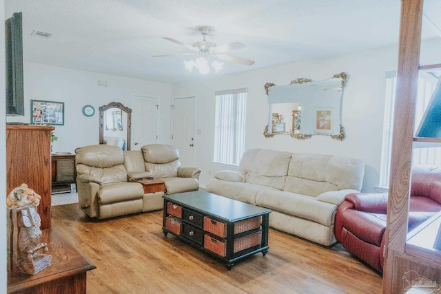 4408 Chantilly Way, Milton, FL 32583 - living room with light wood-type flooring and ceiling fan