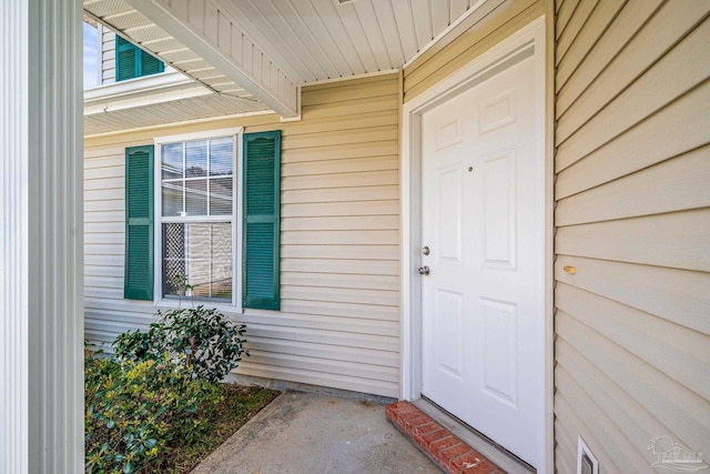 view of doorway to property