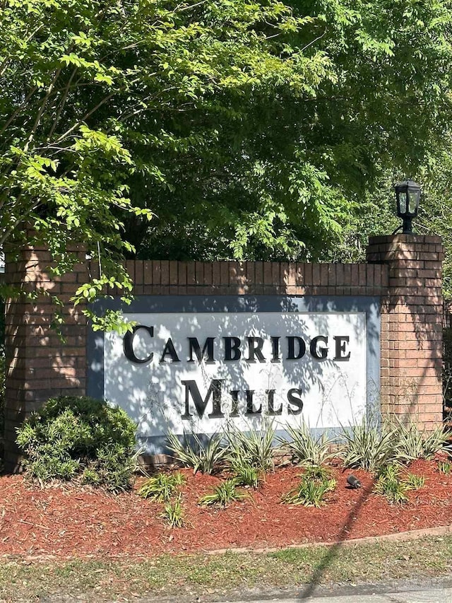 view of community sign