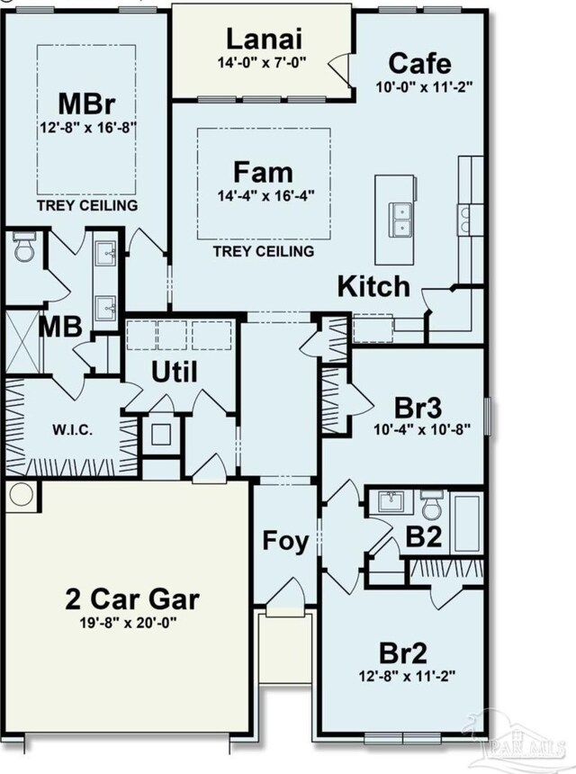 1644 Slate Dr, Cantonment, FL 32533 - home floor plan