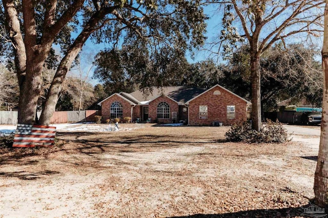 view of single story home