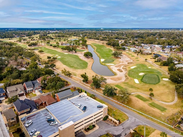 aerial view featuring view of golf course