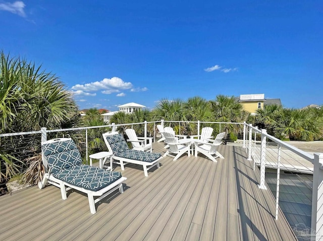 1207 Ariola Dr, Pensacola Beach, FL 32561 - view of wooden deck