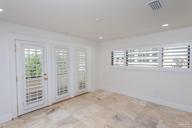 empty room with a wealth of natural light