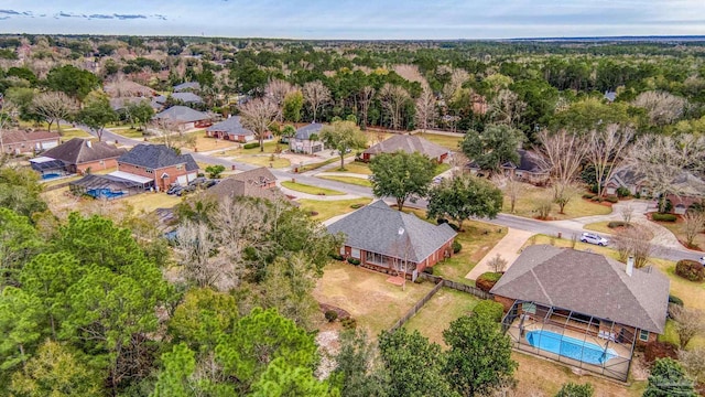 aerial view featuring a residential view