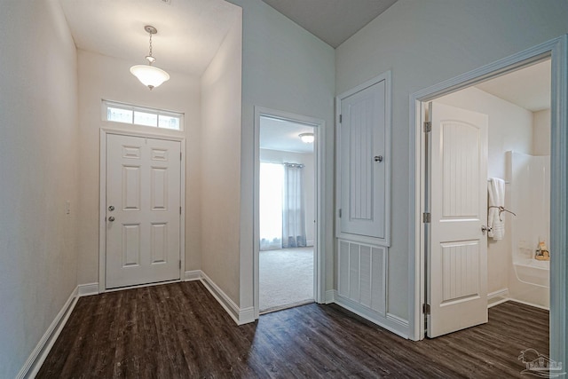 257 Millet Cir, Cantonment, FL 32533 - entryway featuring dark wood-type flooring, baseboards, and visible vents
