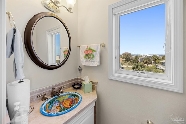 bathroom with vanity