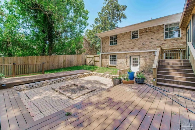 deck featuring a patio