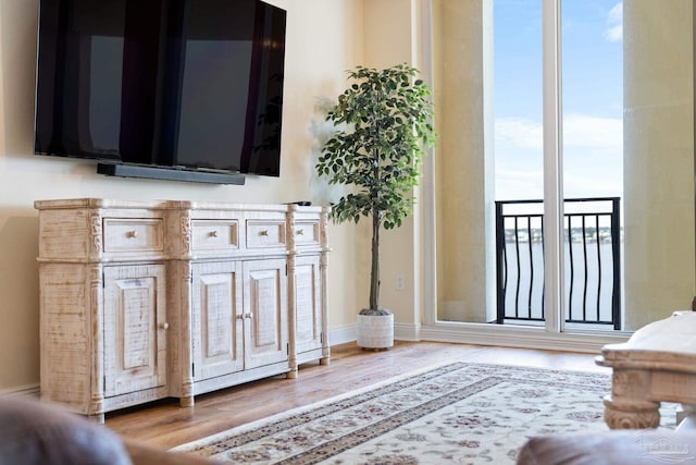 interior space featuring hardwood / wood-style flooring