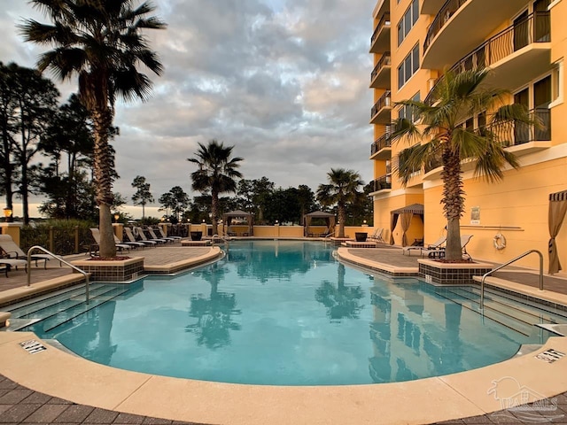 view of pool with a patio area