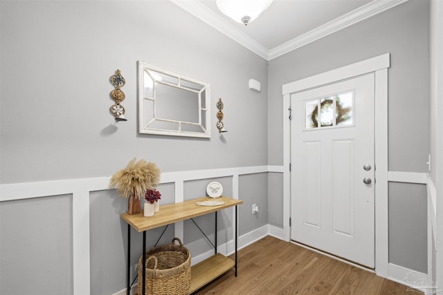 1223 Fenwick Ct, Cantonment, FL 32533 - entrance foyer with ornamental molding and wood finished floors